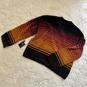 Volcom Boxy Fit Sweater | Black, Brown | Size S